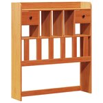vidaXL Lit bibliothèque sans matelas cire marron 90x200 cm pin massif