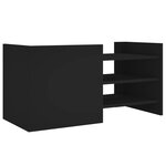 vidaXL Meuble TV noir 80x35x40 cm bois d’ingénierie