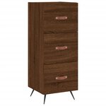 vidaXL Buffet Chêne marron 34 5x34x90 cm Bois d'ingénierie