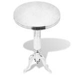 vidaXL Table auxiliaire ronde Aluminium Argenté