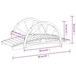 vidaXL Pont de jardin avec demi-roue 99x50x38 cm bois de sapin massif