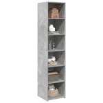 vidaXL Buffet haut gris béton 40x41x185 cm bois d'ingénierie