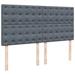vidaXL Sommier à lattes de lit et matelas Gris foncé 200x200cm Velours