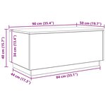 vidaXL Table basse avec lumières LED chêne artisanal 90x50x40 cm