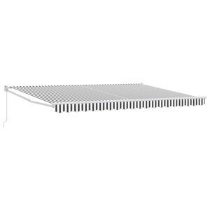vidaXL Auvent rétractable Anthracite et blanc 4 x 2 m