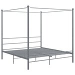 vidaXL Cadre de lit à baldaquin Gris Métal 200x200 cm