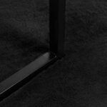 vidaXL Tapis en Fourrure Synthétique de Lapin Noir Ø 160 cm Polyester