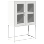 vidaXL Buffet haut blanc 68x39x107 cm acier