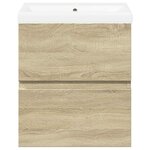 vidaXL Ensemble de meubles de salle de bain 2 Pièces chêne sonoma