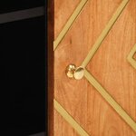 vidaXL Armoire latérale marron et noir 90x33 5x75 cm bois de manguier