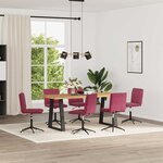 vidaXL Chaises à manger lot de 6 rouge bordeaux velours