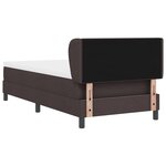 Lit Box Spring vidaXL avec Matelas Marron Foncé 100x200 cm Tissu
