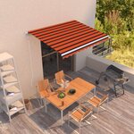 Vidaxl auvent rétractable automatique 350x250 cm orange et marron