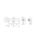 THIRARD - Cylindre à bouton Transit 1  30Bx40mm  nickelé  5 clés