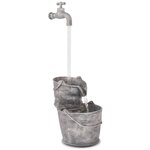 vidaXL Fontaine avec robinet et seaux Polyrésine
