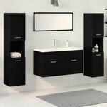 vidaXL Ensemble de meubles de salle de bain 5 Pièces Chêne noir