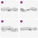 vidaXL Ensemble de canapés d'extérieur 7 pc Blanc et Beige