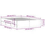 vidaXL Cadre de lit avec tiroirs sans matelas noir 120x190 cm
