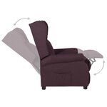vidaXL Fauteuil inclinable Violet Tissu