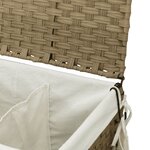 vidaXL Panier à linge avec roulettes 60x35x60 5 cm résine tressée