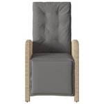 vidaXL Ensemble de bistro 3 Pièces coussins mélange beige résine tressée