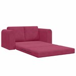 vidaXL Canapé-Lit 60cm Bordeaux Velours