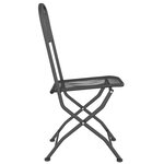 vidaXL Chaises pliables jardin lot de 2 Maille métallique Anthracite