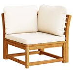 vidaXL Salon de jardin avec coussins 5 Pièces Bois d'acacia solide