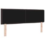 vidaXL Tête de lit LED Montage mural Marron foncé 160 cm tissu