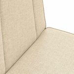 vidaXL Fauteuil de sol ajustable Crème Tissu