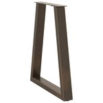vidaXL Pieds de table à manger en forme de V  2 pièces  acier naturel  60 x (72-73 3) cm