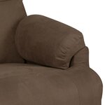 vidaXL Fauteuil de massage marron tissu microfibre