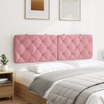 vidaXL Coussin de tête de lit rose 160 cm velours