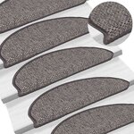 vidaXL Tapis d'escalier autocollants 30 Pièces 65x21x4 cm marron beige