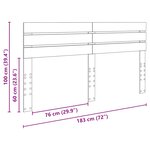 vidaXL Tête de lit Gris béton 180 cm Bois d'ingénierie
