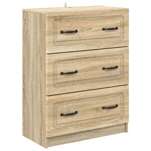 vidaXL Armoire à tiroirs Chêne Sonoma 66 x 34 5 x 87 cm
