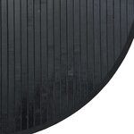 vidaXL Tapis rond noir 60 cm bambou