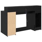 vidaXL bureau Chêne noir 140x55x91 cm Bois d'ingénierie