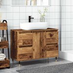 vidaXL Armoire de salle de bain vieux bois 80x33x60 cm bois ingénierie