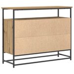 vidaXL Buffet chêne artisanal 100 x 35 x 80 cm Bois d'ingénierie