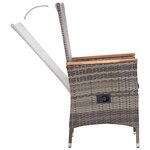 vidaXL Ensemble à manger de jardin 5 Pièces Gris