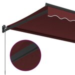 vidaXL Auvent manuel rétractable bordeaux 450x300 cm