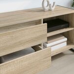 vidaXL Meuble TV Sonoma 100 x 36 x 49 5 cm Bois d'ingénierie