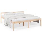 vidaXL Lit pour personne âgée 200x200 cm bois massif de pin
