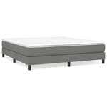 vidaXL Cadre de lit sans matelas gris foncé 180x200 cm tissu
