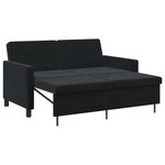 vidaXL Canapé-Lit Noir Tissu
