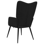 vidaXL Chaise de relaxation Noir Tissu