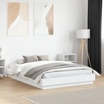 vidaXL Cadre de lit sans matelas blanc 135x190 cm