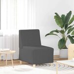 vidaXL Unité de Sofa Modulaire Sans Accoudoirs Gris foncé
