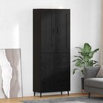 vidaXL Haut Armoire avec tiroir 2 Pièces Chêne noir Bois d'ingénierie